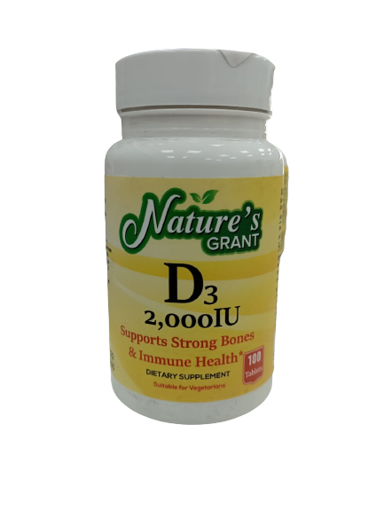 Nature's grant D3 2000 IU 100 Tablets by Dar Al Kalimah Pharmacy