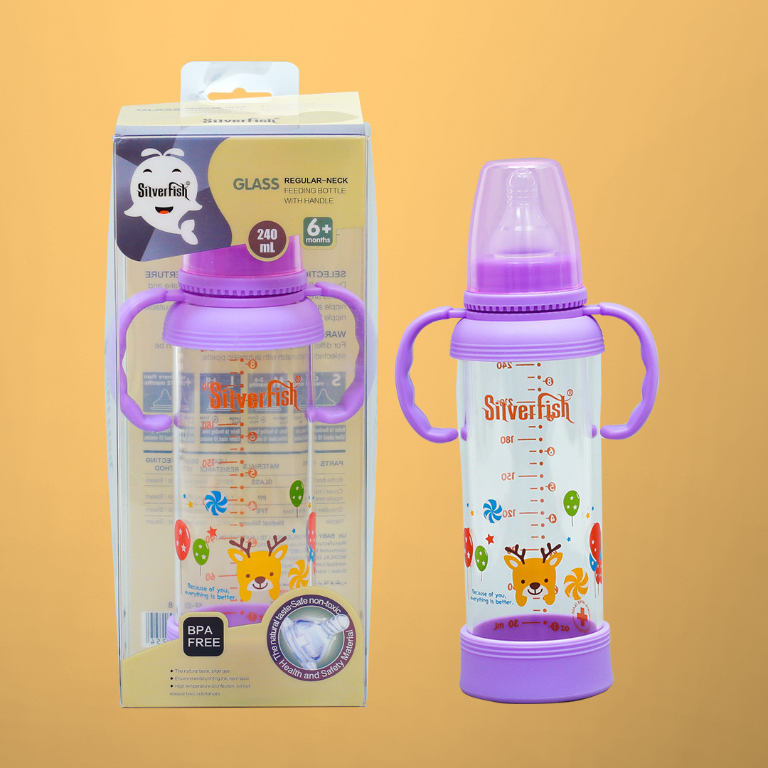 Concord Silverfish baby feeding bottle - Glass 240 ml