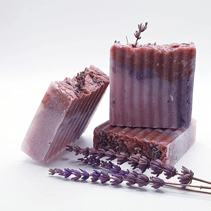 Viktoriya Lavender Soap - Castile Handmade Soap bar - Lavender floral fragrance - Pure Lavender Essential Oil Natural Soaps 95gm - Great as Anniversary Wedding Gifts Christmas stocking stuffer