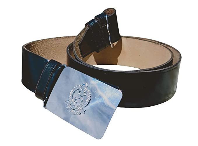 LCT Uniforms Security Guard Belt, EACH, LEATHER - Black - Large