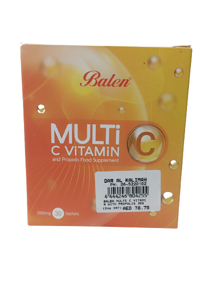 Balen Multi C Vitamin Food Supplement 30 Sachets by Dar Al Kalimah Pharmacy