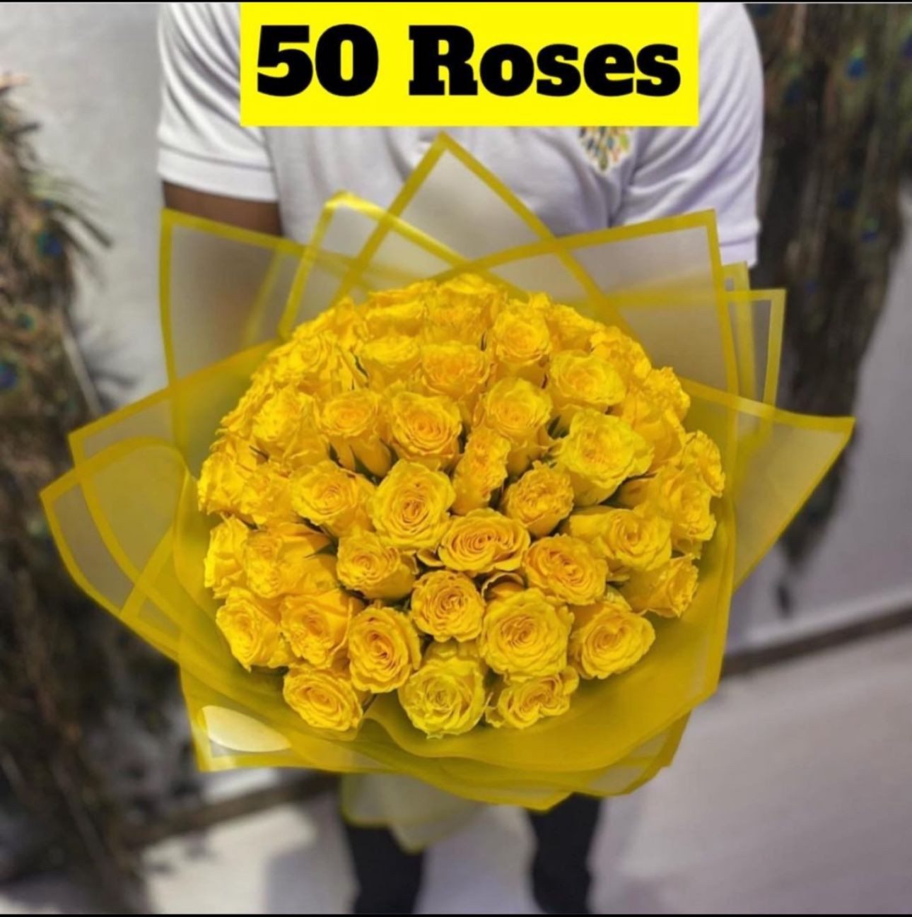 50 Yellow Roses bouquet