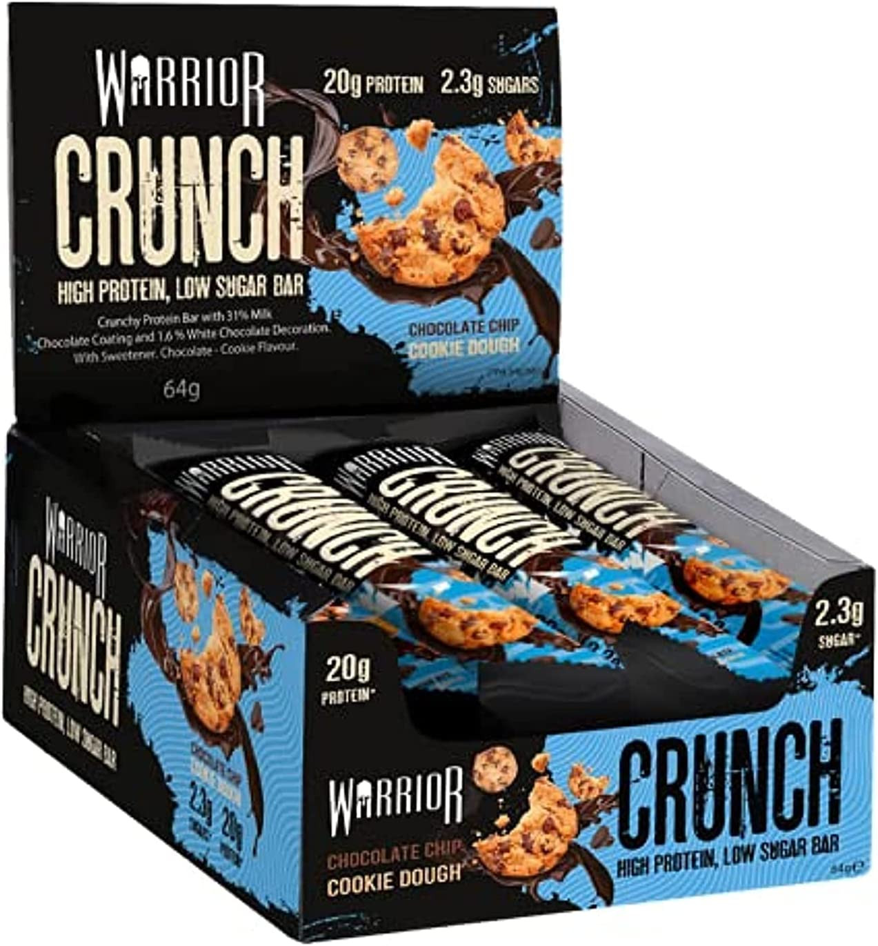 Choc Chip Cookie Dough - Warrior Crunch - 12 Bars