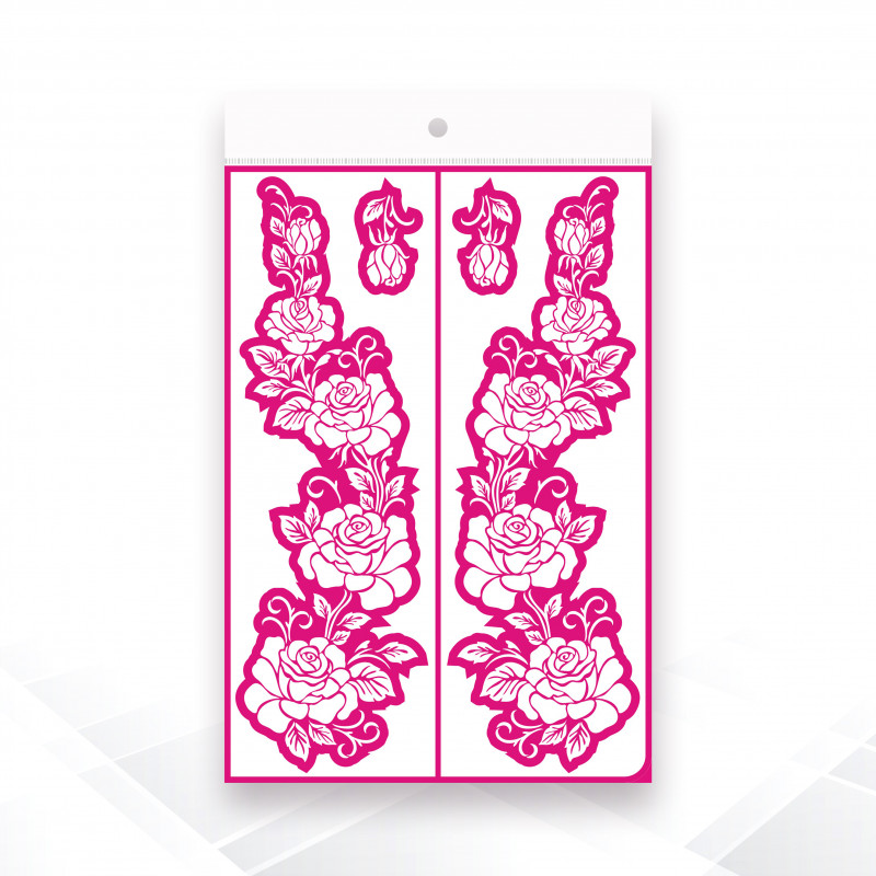 alfan henna sticker for two hands- A0044