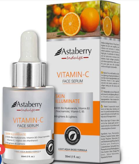 Asta Berry Vitamin C Face Serum Skin Illuminate Paraben free for Glowing Skin 30 ml