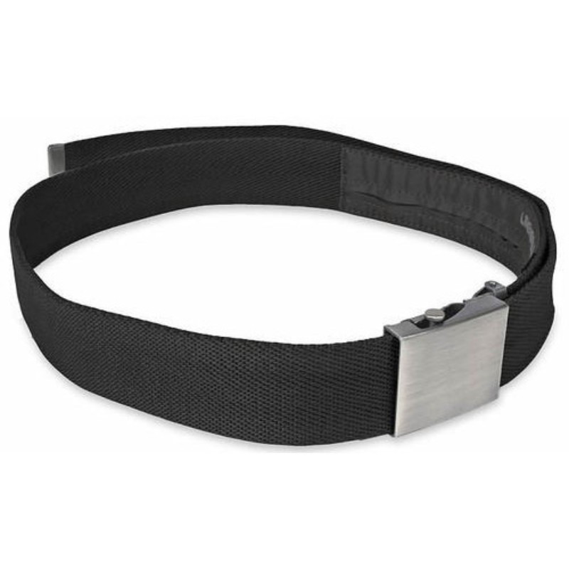 LCT Uniforms Nylon Web Belt with Silver Metal Buckle in BLACK Color, Large
