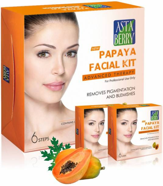 Asta Berry Papaya Facial Kit Advanced Therapy for Professional Use Only 6 Steps