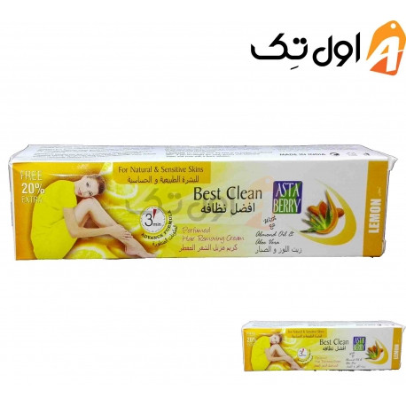 Asta Berry Best Clean Perfumed Hair Removing Cream LEMON For Natural and Sensitive Skin