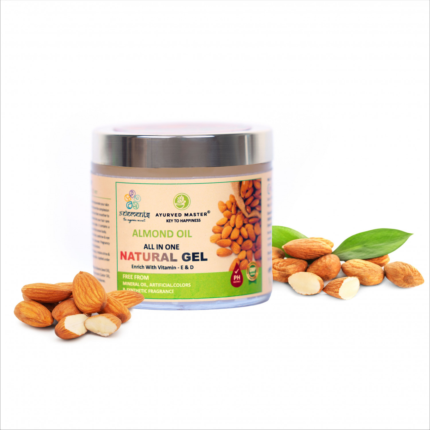 ALMOND OIL ALL IN ONE NATURAL GEL (FOR SKIN, HAIR, BEARD, LIPS, NAILS AND FEET) | 100G